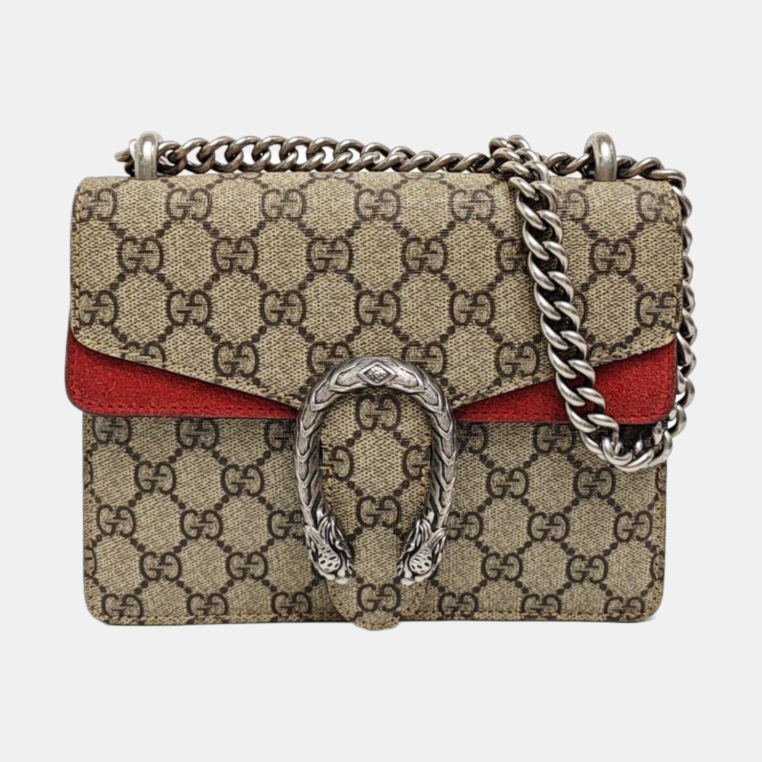 Dionysus Mini Monogram Coated Canvas Beige