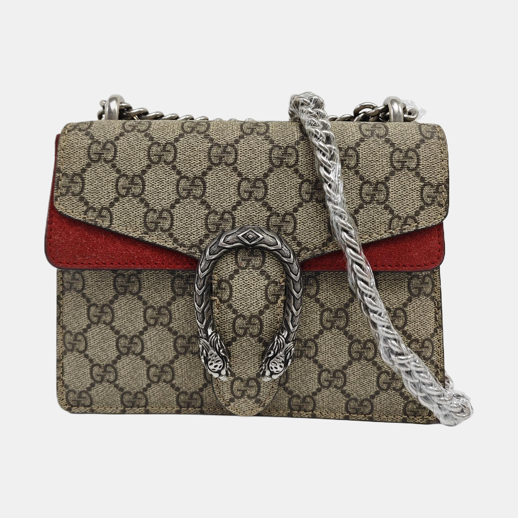 Dionysus Mini Monogram Coated Canvas Beige