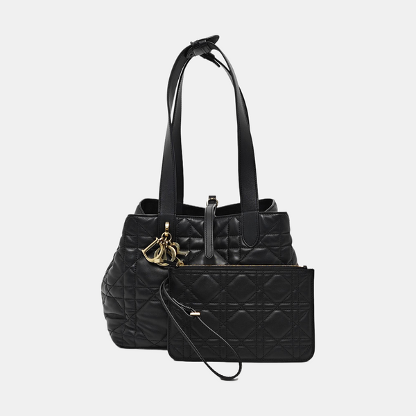 Toujours Medium Cannage Calfskin Black