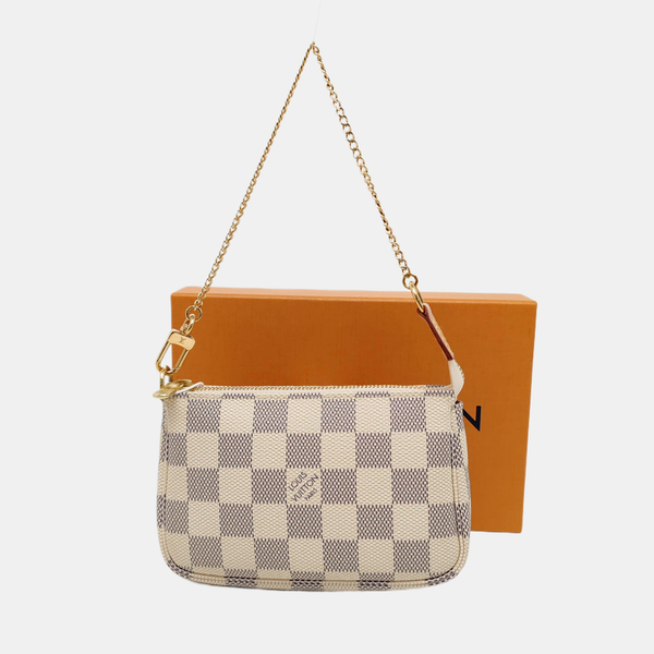Authenticated pre-owned  ACCESSOIRES Mini Coated Canvas White - Top Handle Bag at Looply
