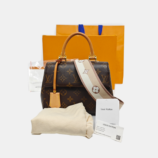 CLUNY PM Monogram Coated Canvas Brown