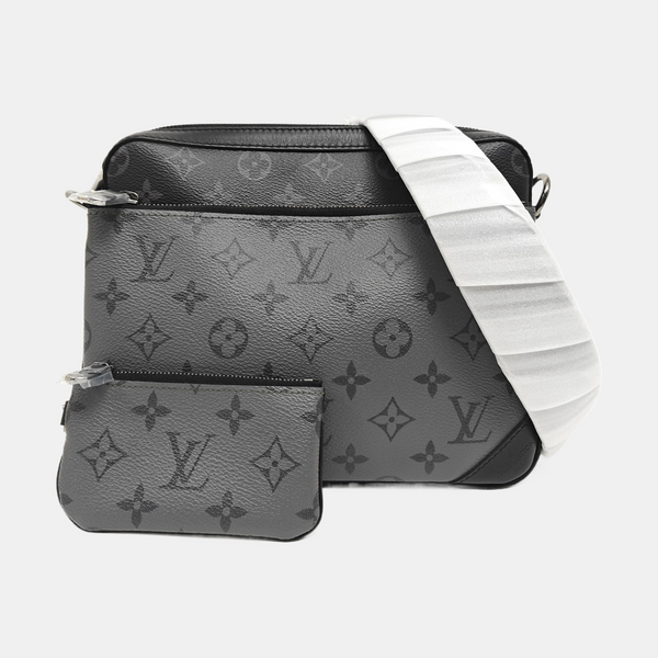 TRIO Monogram Coated Canvas Gray