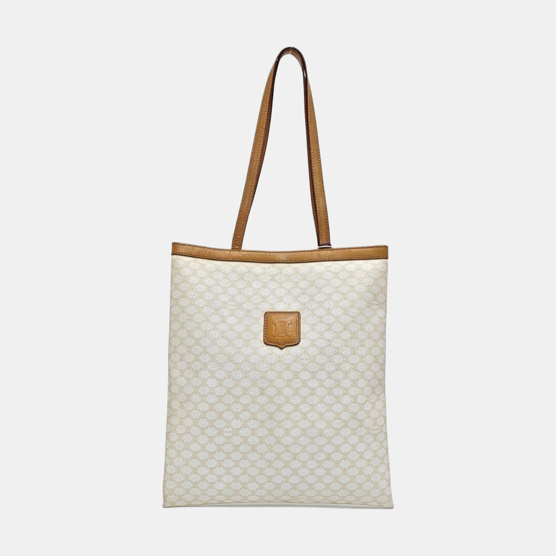 Coated Canvas Tote Bag White