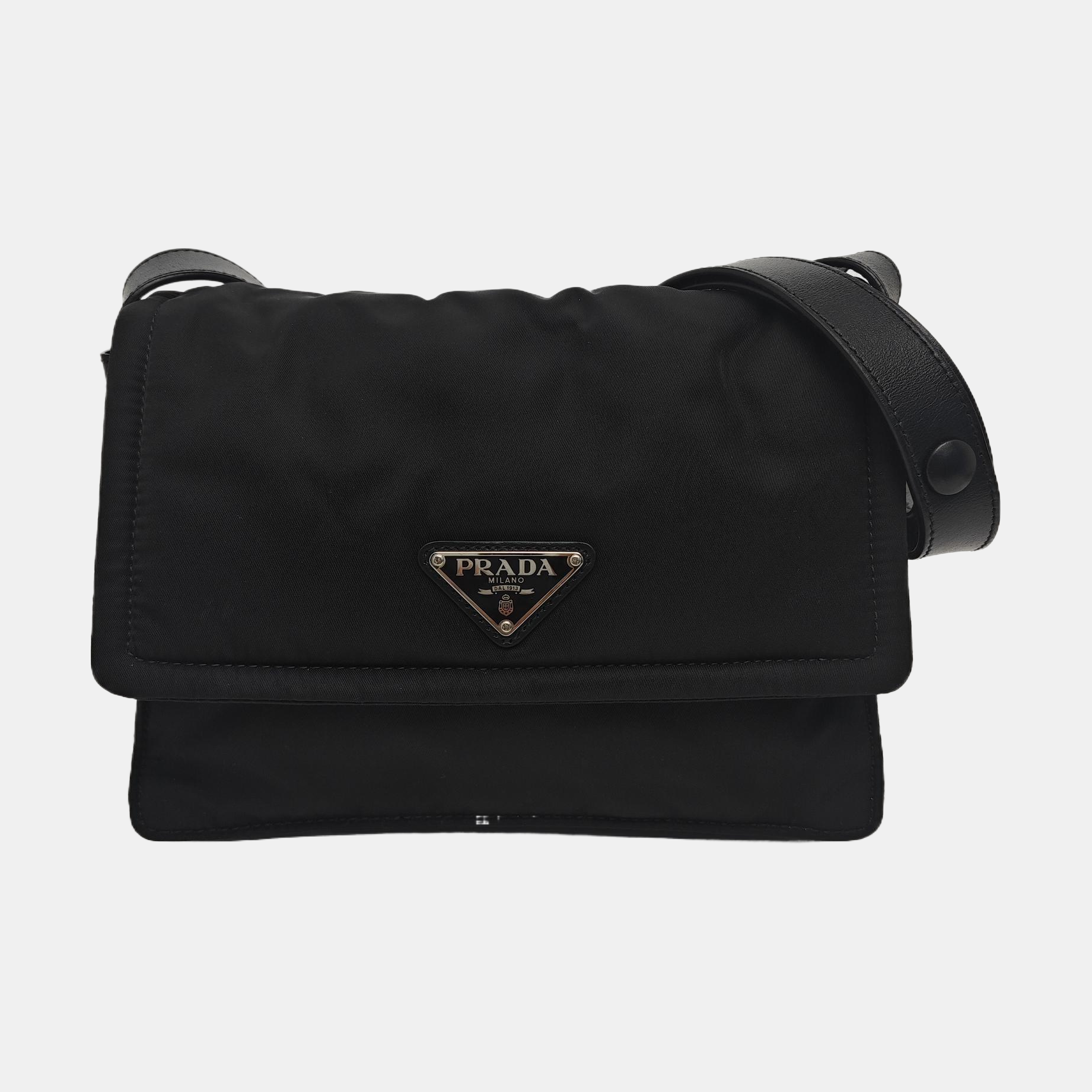 Nylon Shoulder Bag Black