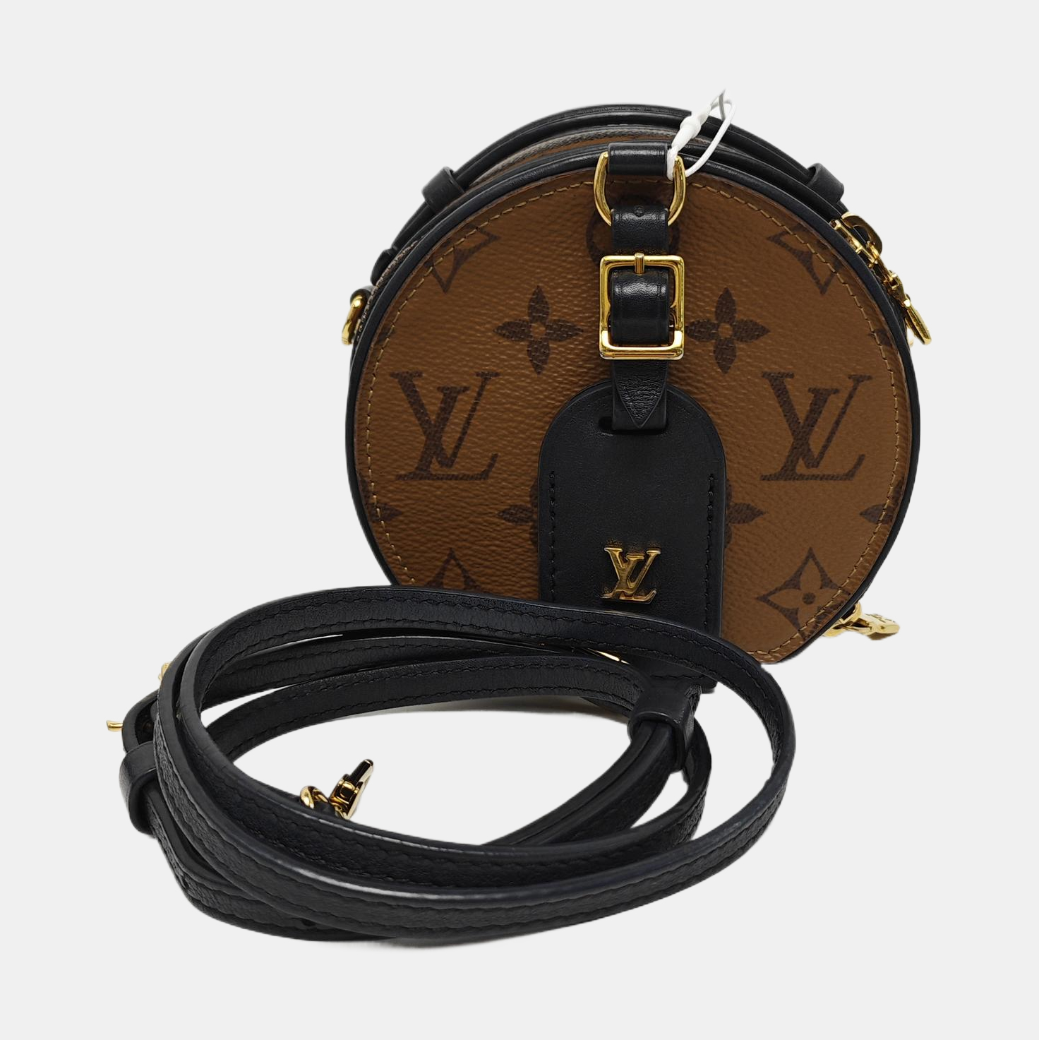 BOITE CHAPEAU Mini Monogram Coated Canvas Brown