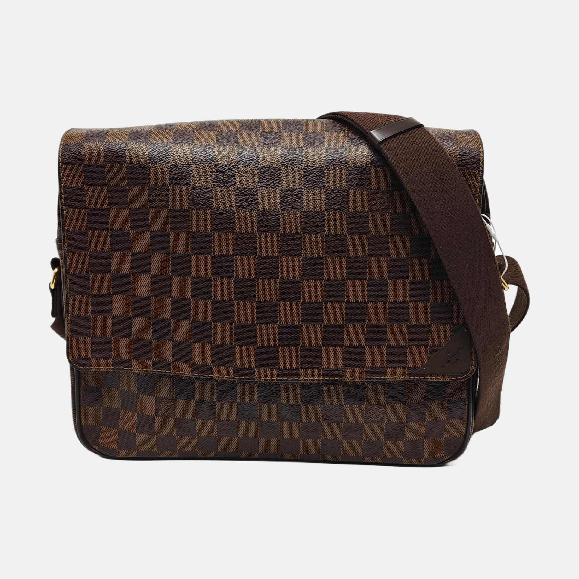 SHELTON MM Damier Ebene Coated Canvas Brown
