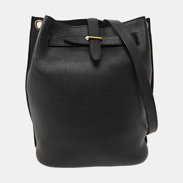 Calfskin Shoulder Bag Black