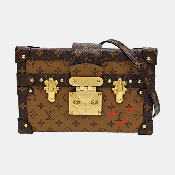 PETITE MALLE Monogram Coated Canvas Brown