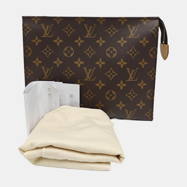 TOILET POCKET 26 Monogram Coated Canvas Brown