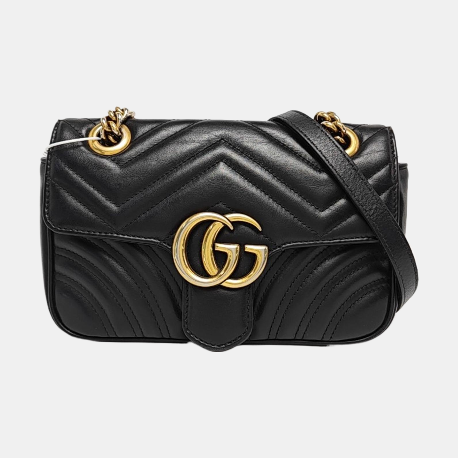 GG Marmont Small Quilted Calfskin Black