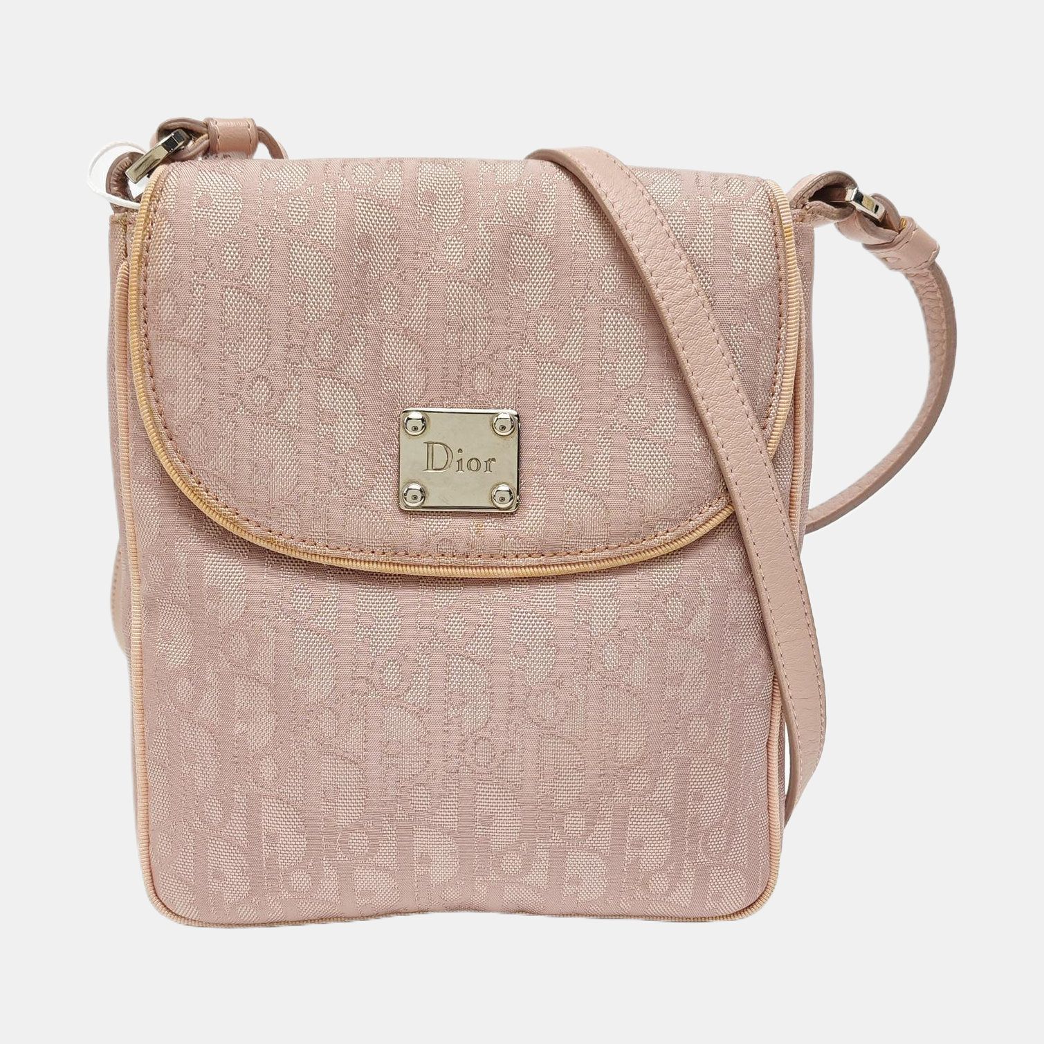 Fabric Crossbody Bag Pink