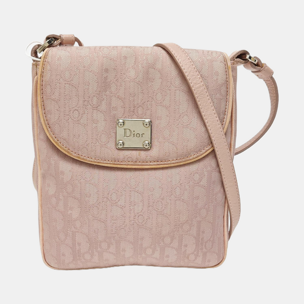 Fabric Crossbody Bag Pink