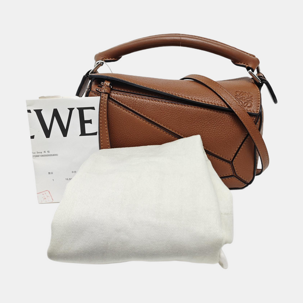 Authenticated pre-owned  Puzzle Mini Calfskin Brown - Shoulder Bag at Looply