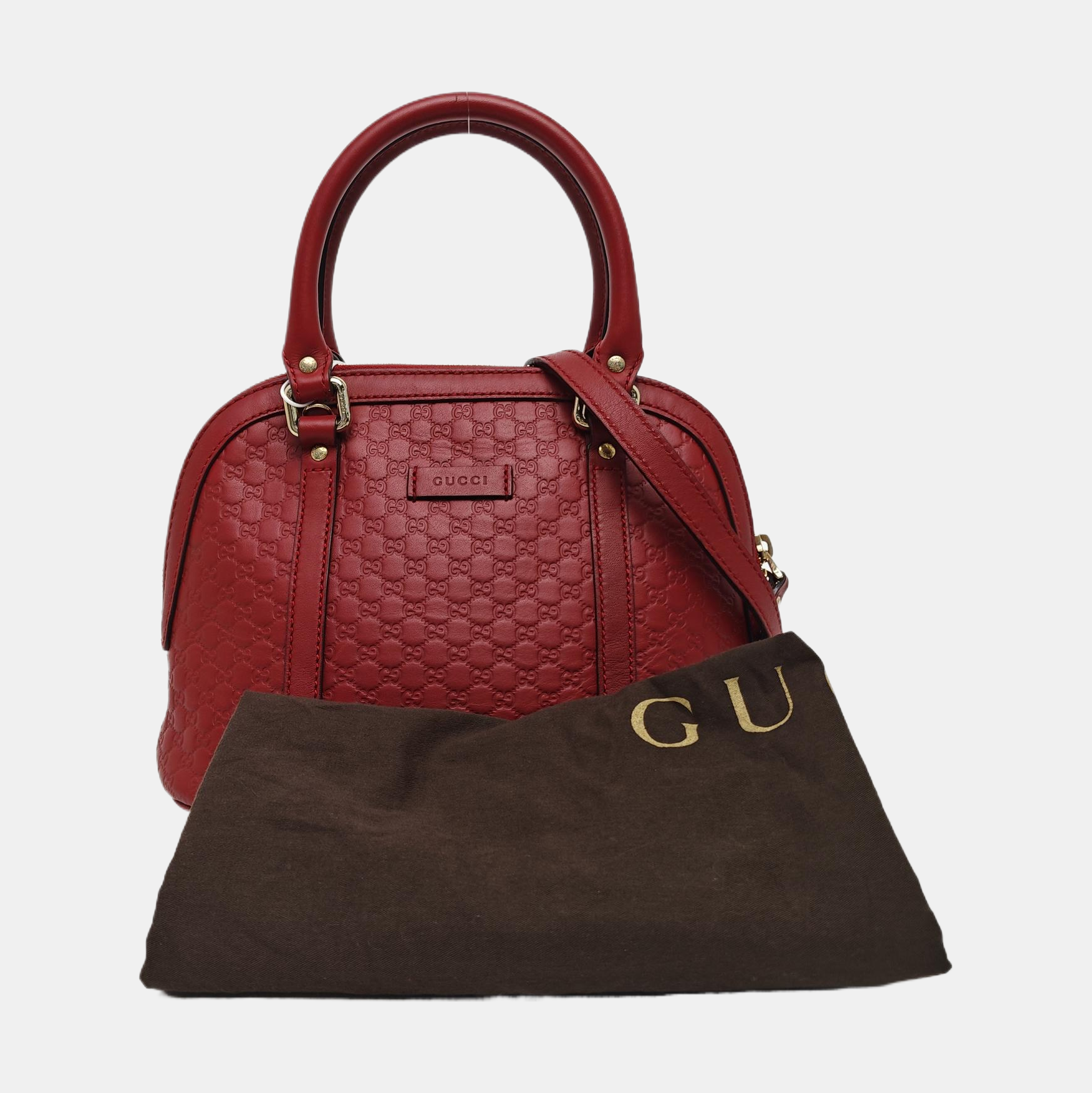 Microguccissima Monogram Calfskin Red
