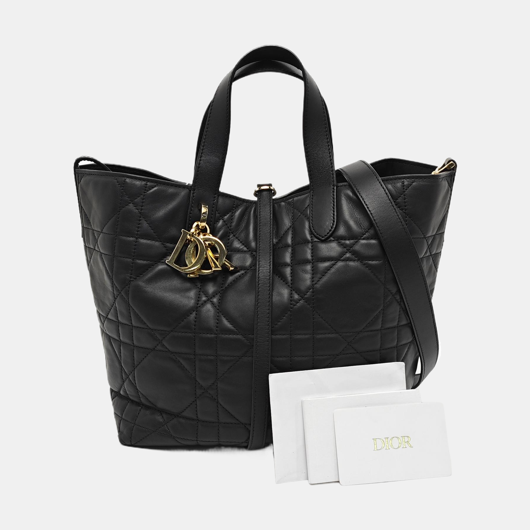 Toujours Medium Cannage Calfskin Black