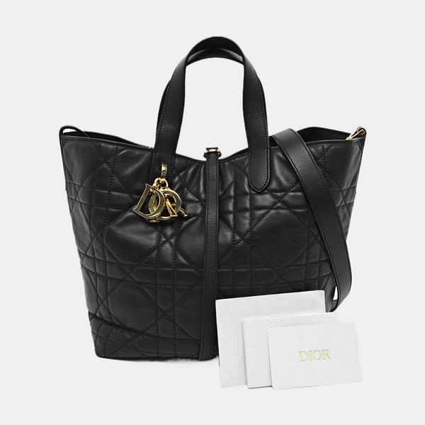 Toujours Medium Cannage Calfskin Black