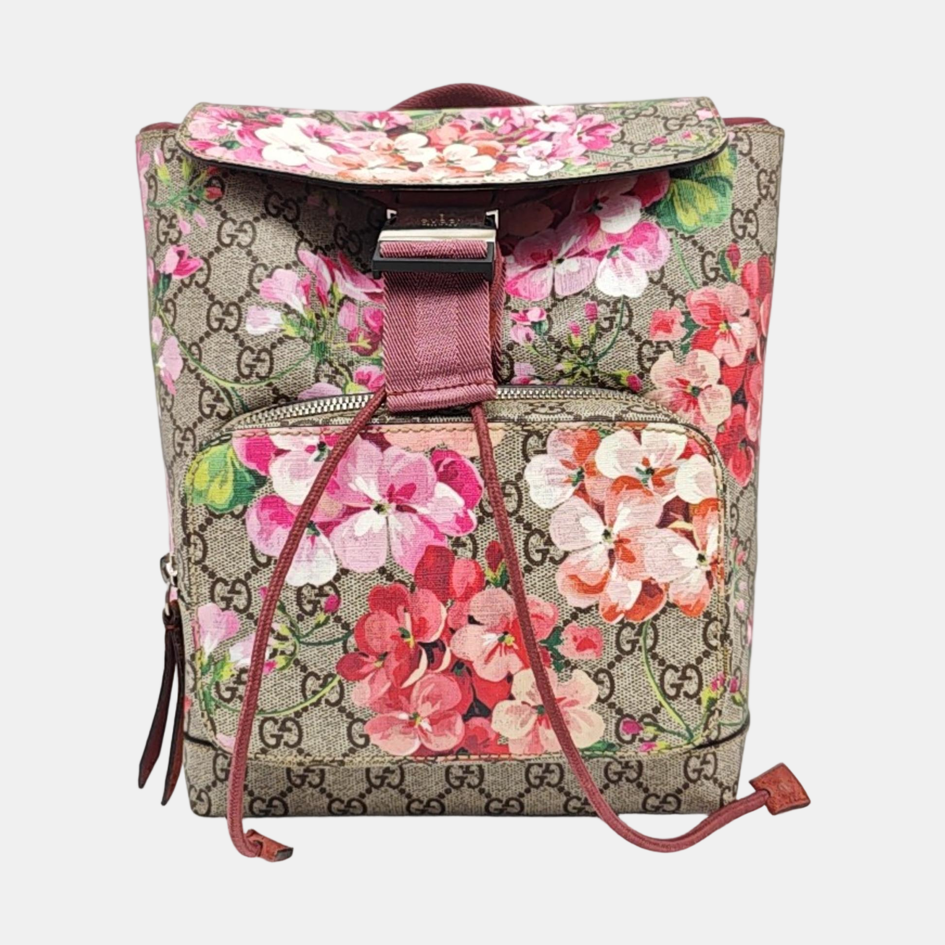 GG Blooms Coated Canvas Black