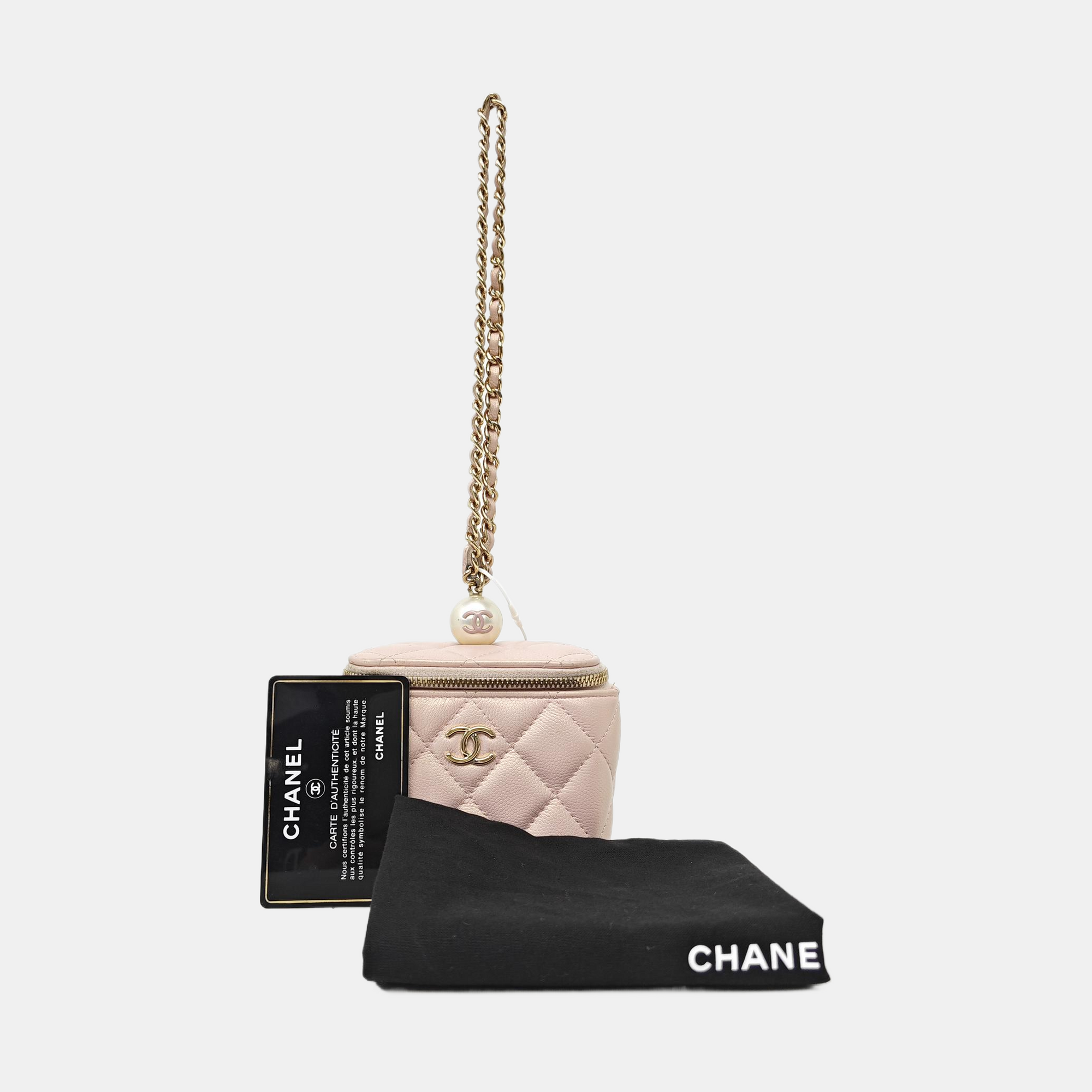 Quilted Calfskin Top Handle Bag Pink