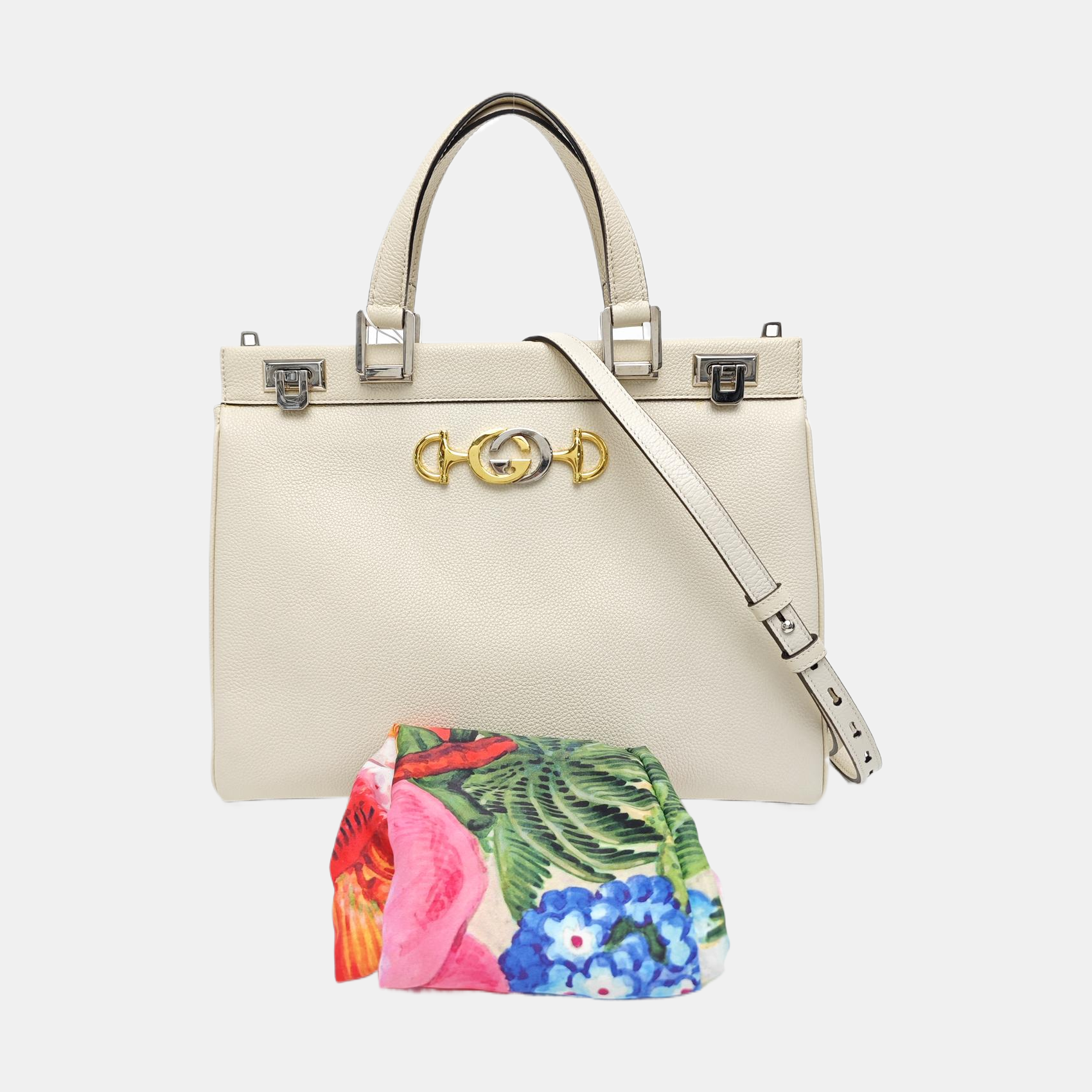 Zumi Medium Calfskin White