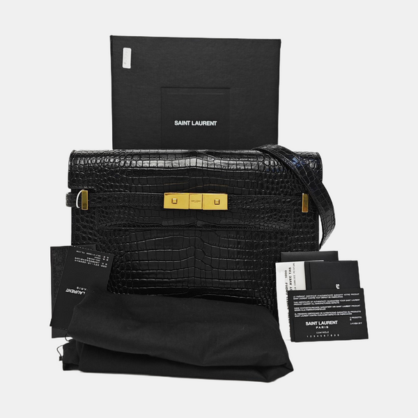MANHATTAN Medium Calfskin Black
