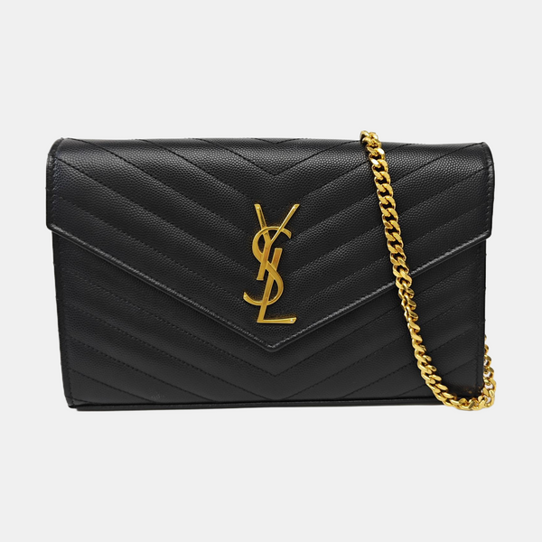 MONOGRAM Medium Chevron Calfskin Black
