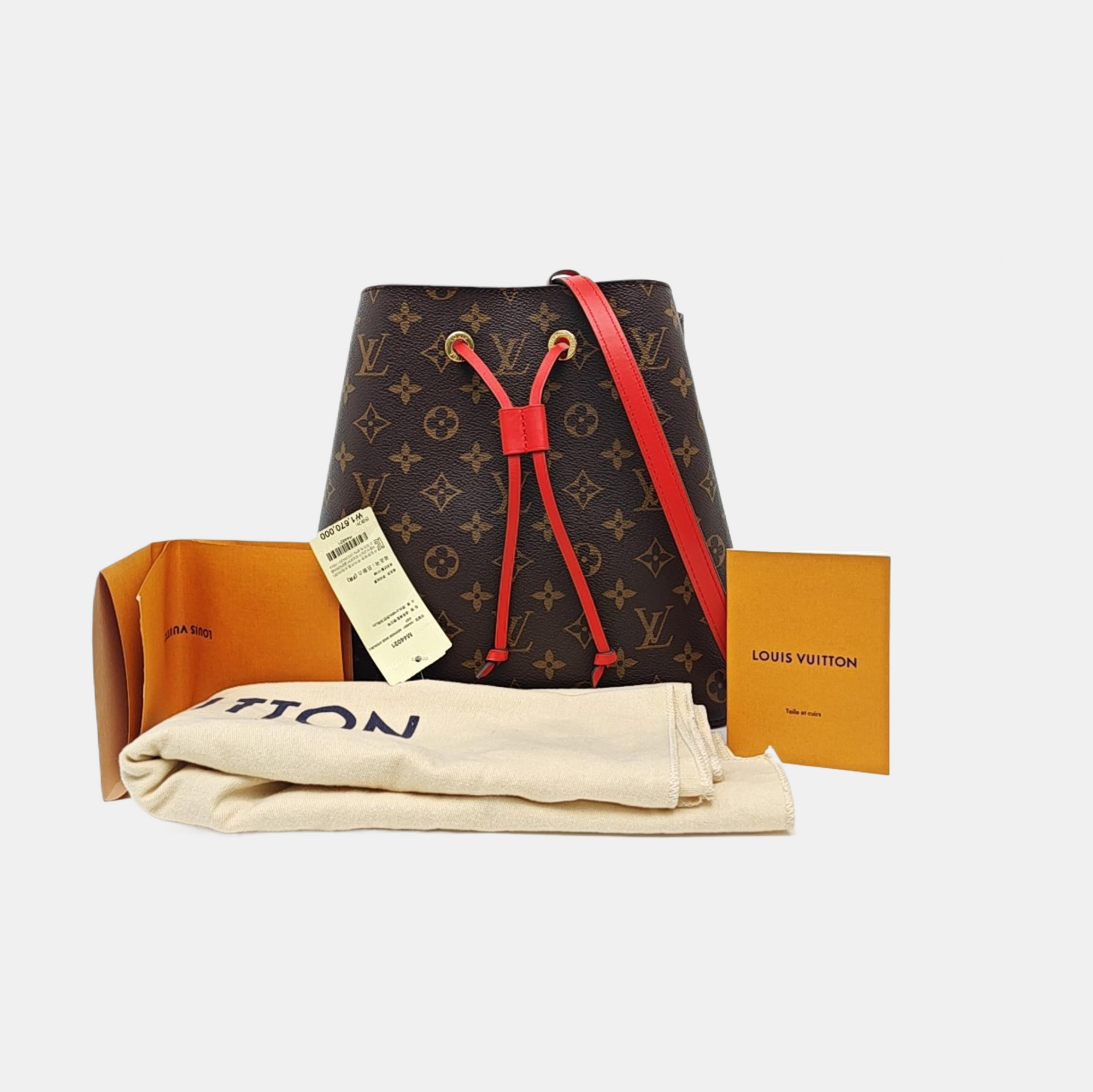 NÉONOÉ MM Monogram Coated Canvas Brown