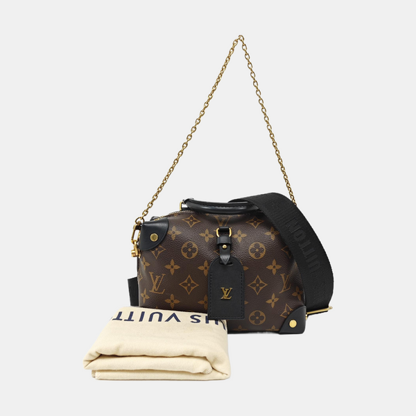 PETITE MALLE Monogram Coated Canvas Brown
