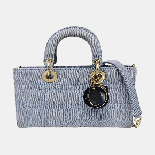 Lady D-Joy mediana Cannage azul denim