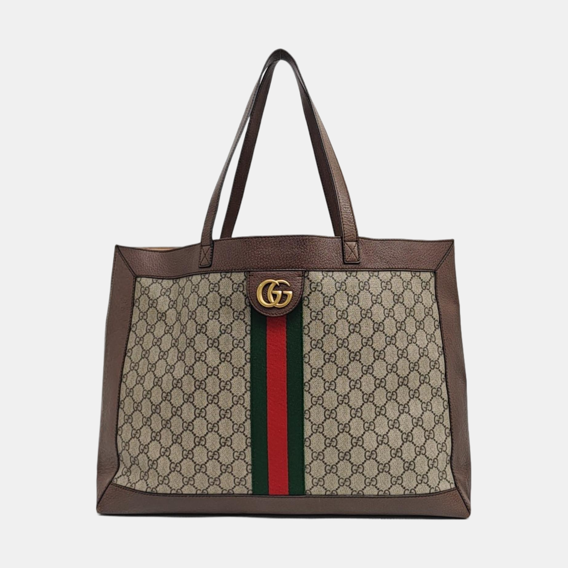 Ophidia Medium Monogram Coated Canvas Beige