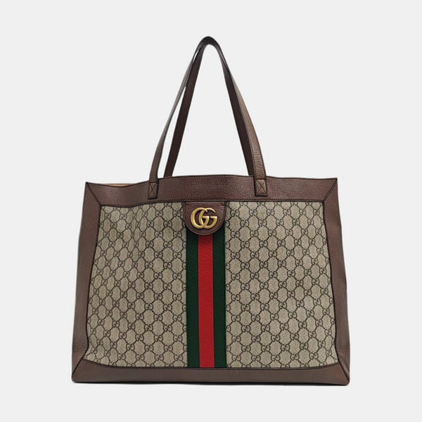 Ophidia Medium Monogram Coated Canvas Beige