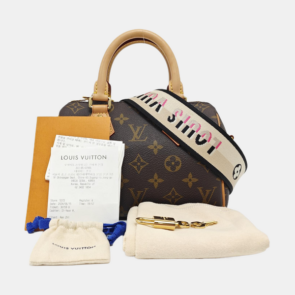 SPEEDY 20 Monogram Coated Canvas Brown