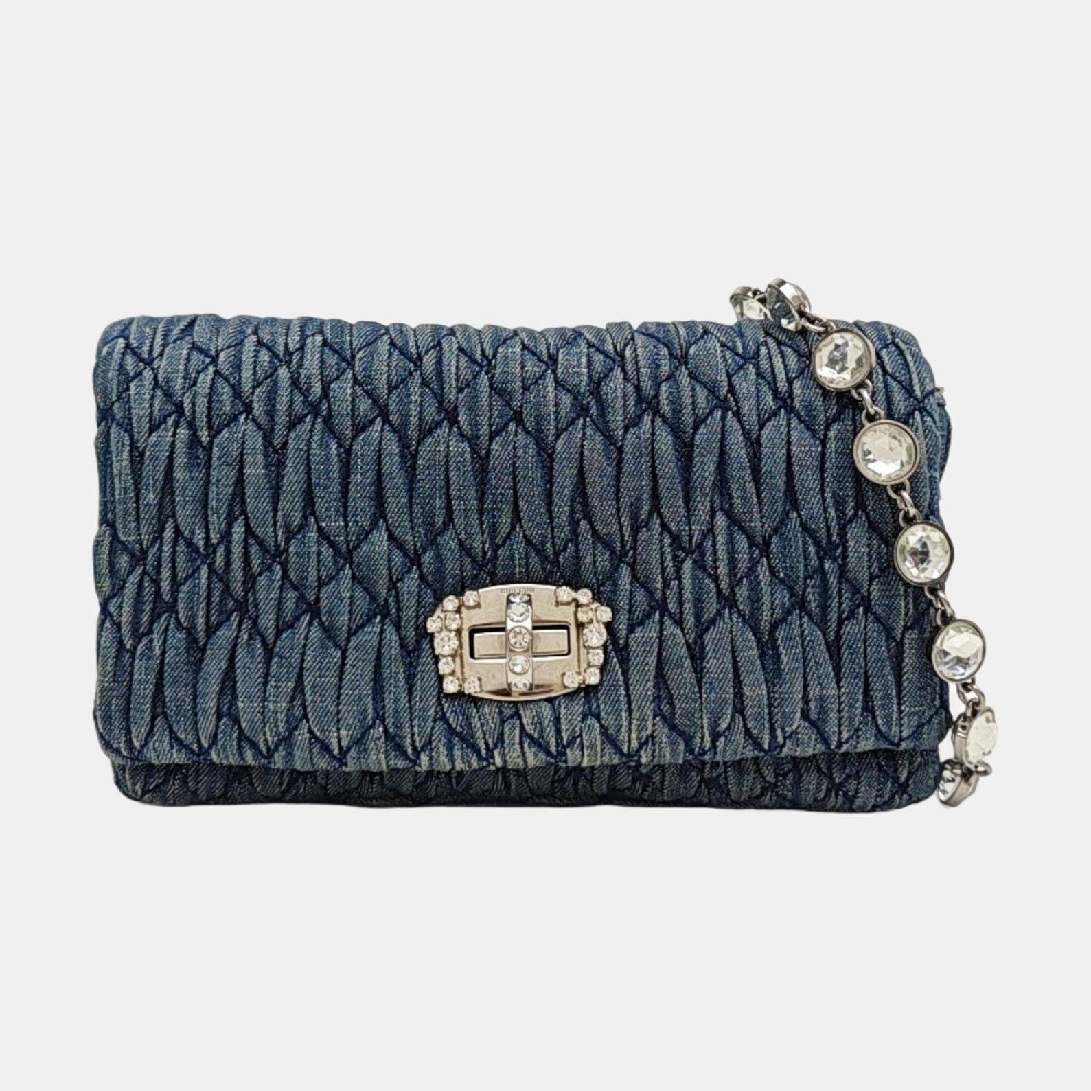Crystal Quilted Denim Blue