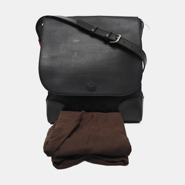 Monogram Canvas Shoulder Bag Black