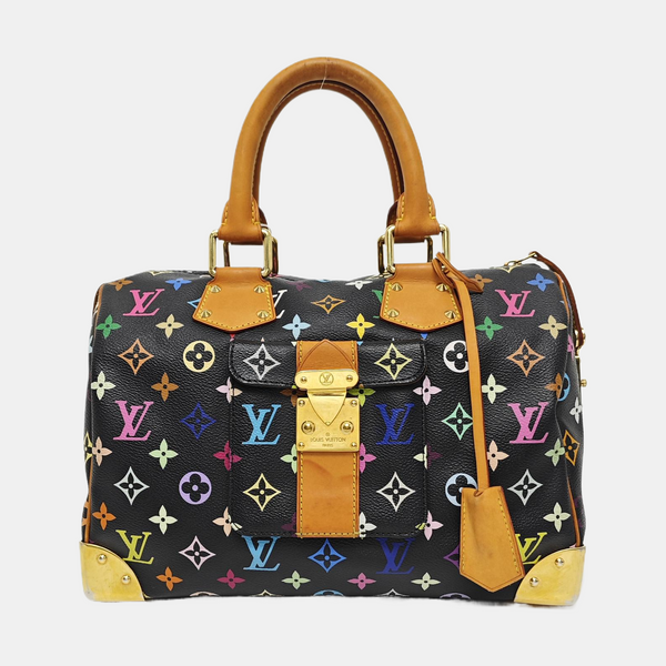 LV × TM SPEEDY 30 Monogram Coated Canvas Black