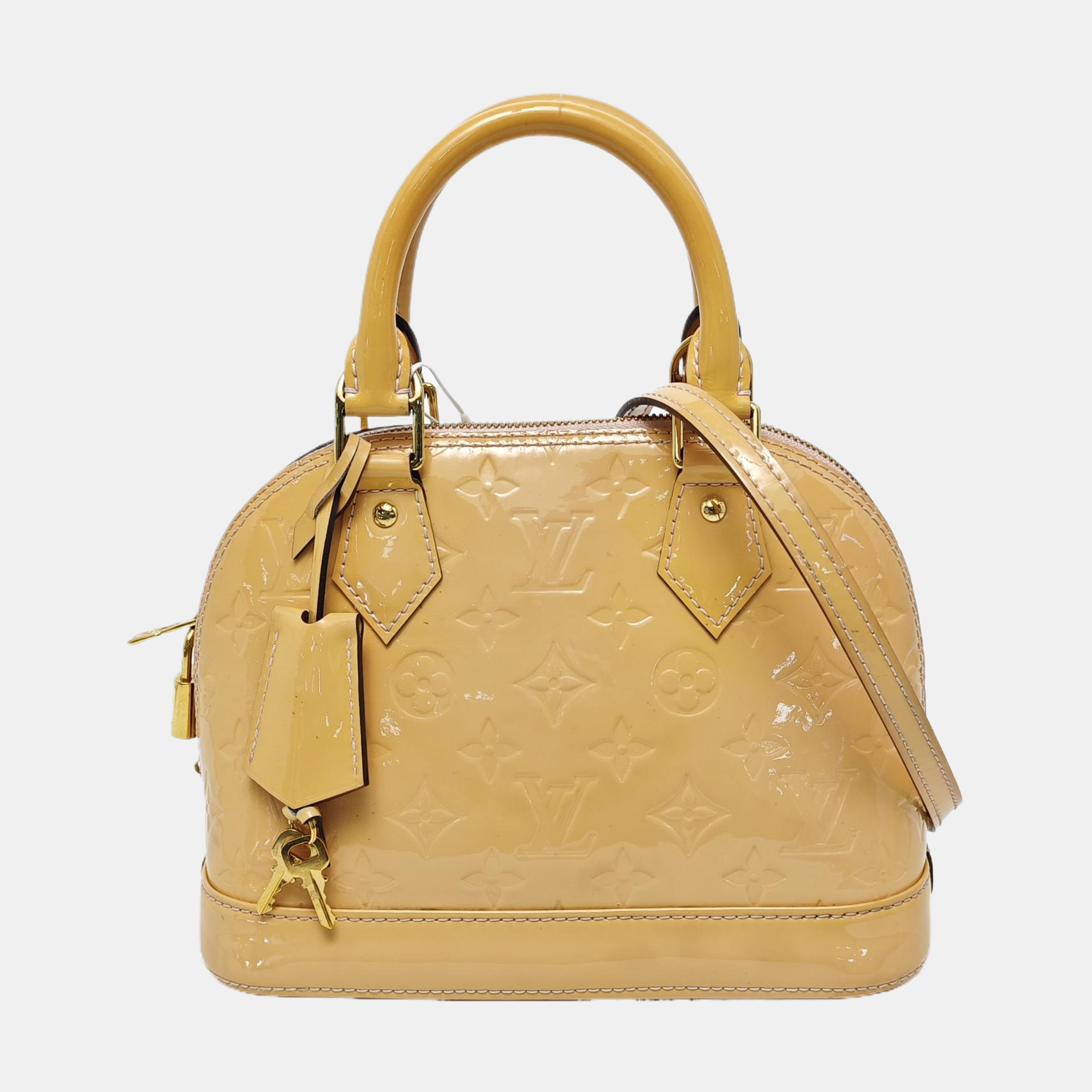 ALMA BB Monogram Patent Leather Yellow