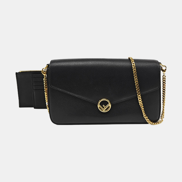 Calfskin Shoulder Bag Black