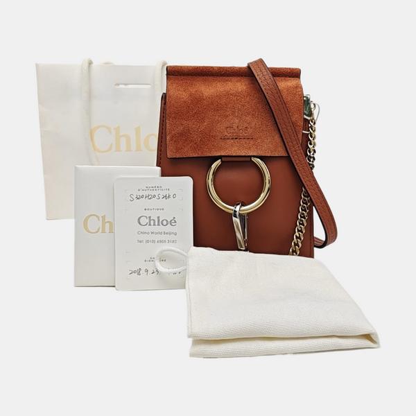 Faye Small Calfskin Brown