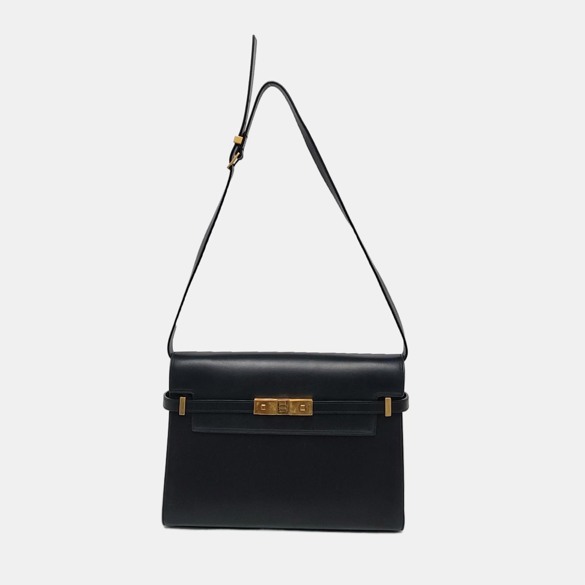 MANHATTAN Medium Calfskin Black