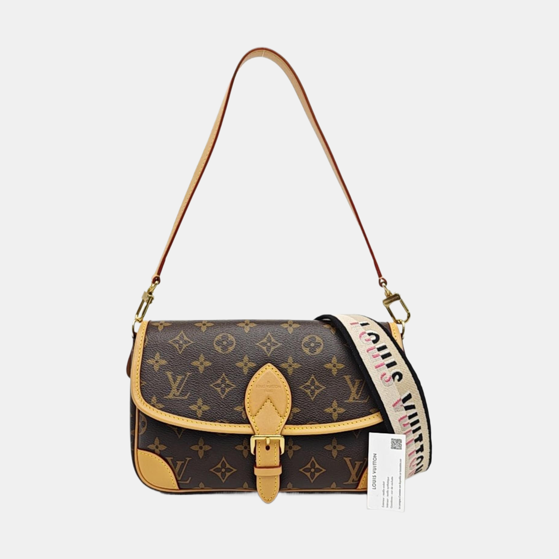 DIANE Monogram Coated Canvas Brown
