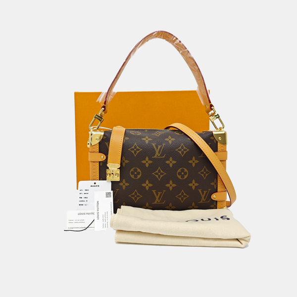 SIDE TRUNK MM Monogram Coated Canvas Brown