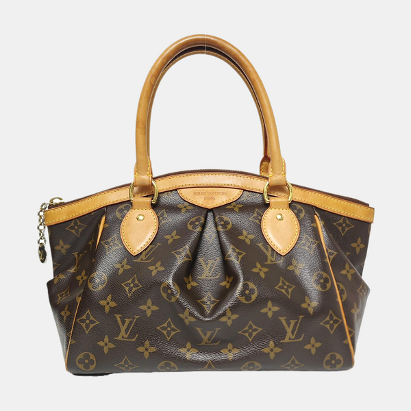 Monogram Coated Canvas Top Handle Bag Brown