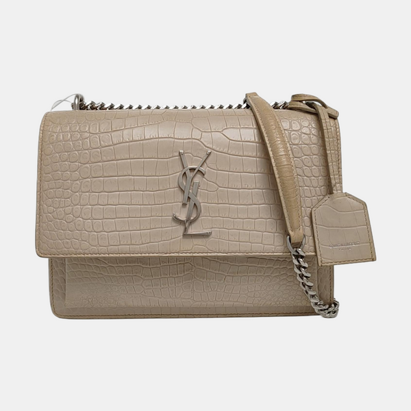 SUNSET Medium Calfskin Beige