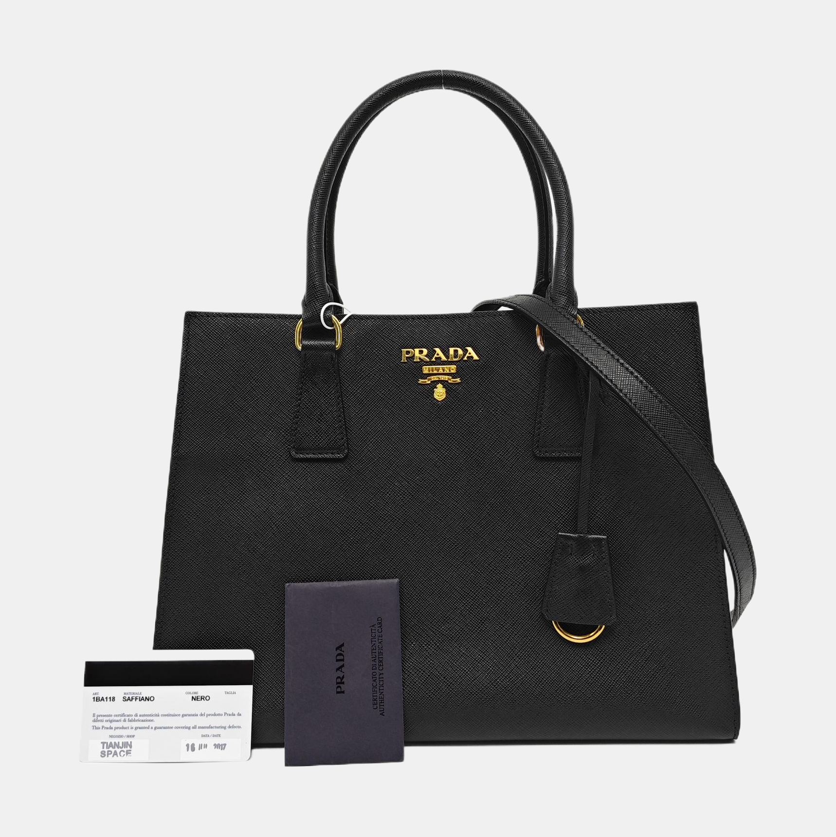Bibliothèque Saffiano Calfskin Black