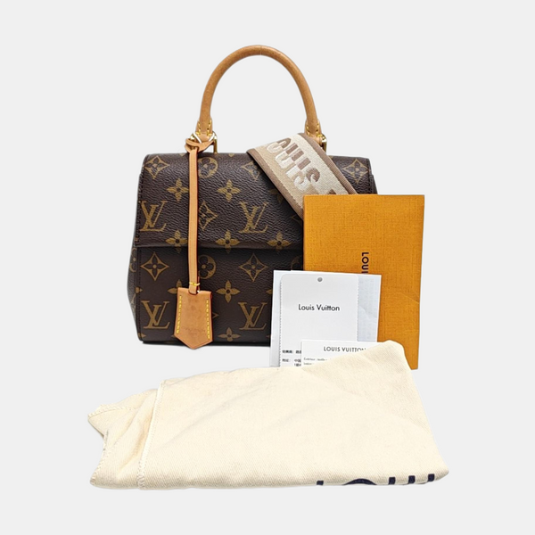 CLUNY PM Monogram Coated Canvas Brown