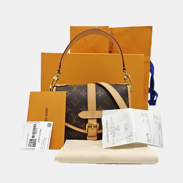 SAUMUR BB Monogram Coated Canvas Brown