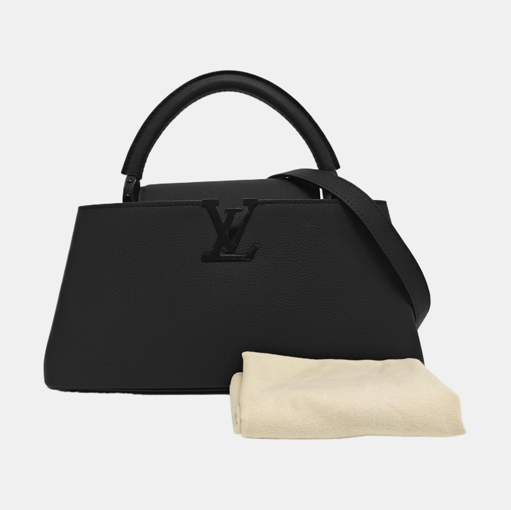 CAPUCINES MM Calfskin Black