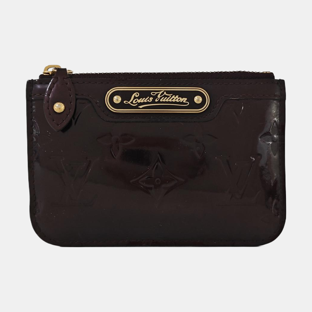Patent Leather Card Holder Red