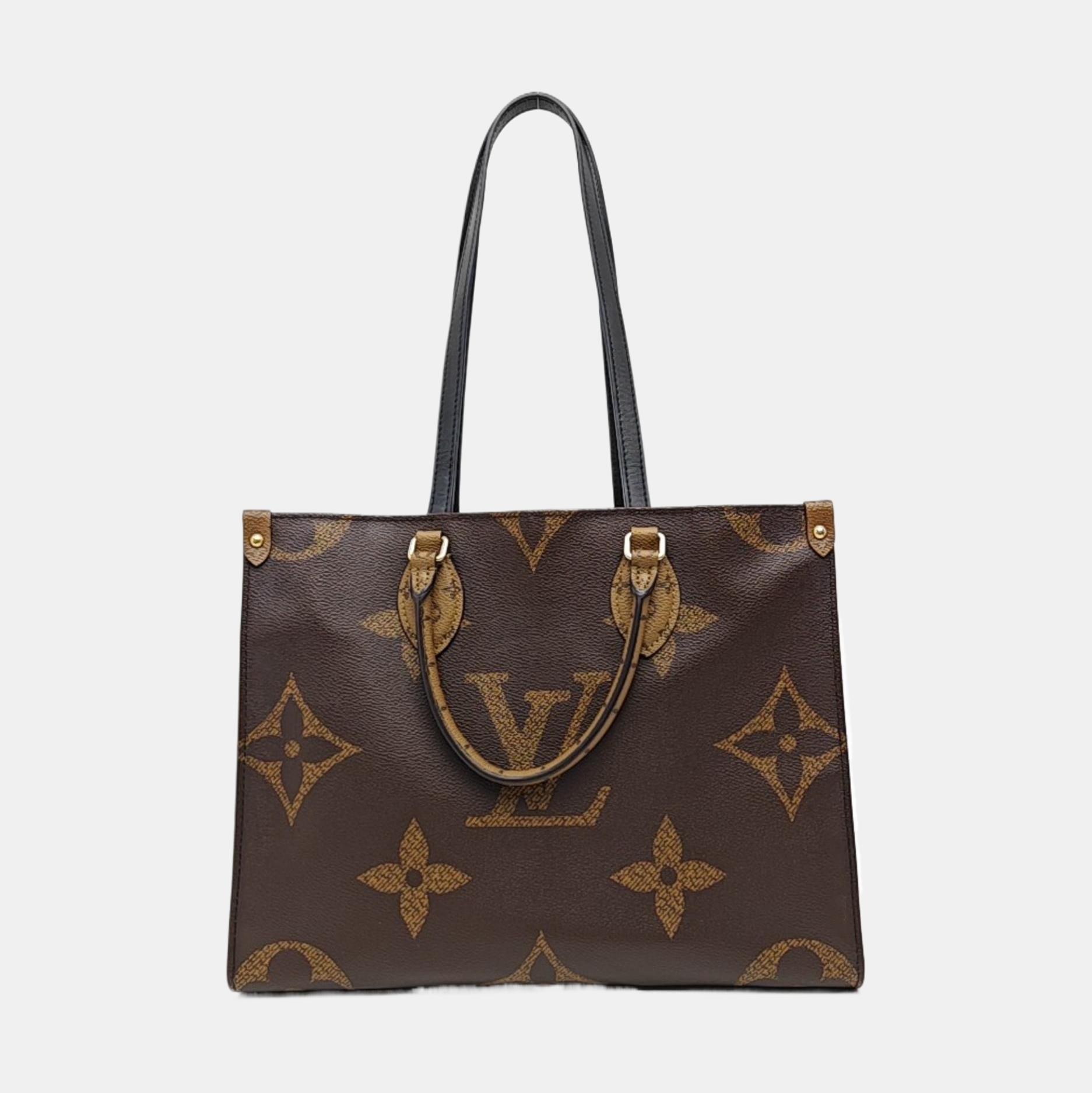 ONTHEGO MM Monogram Coated Canvas Brown