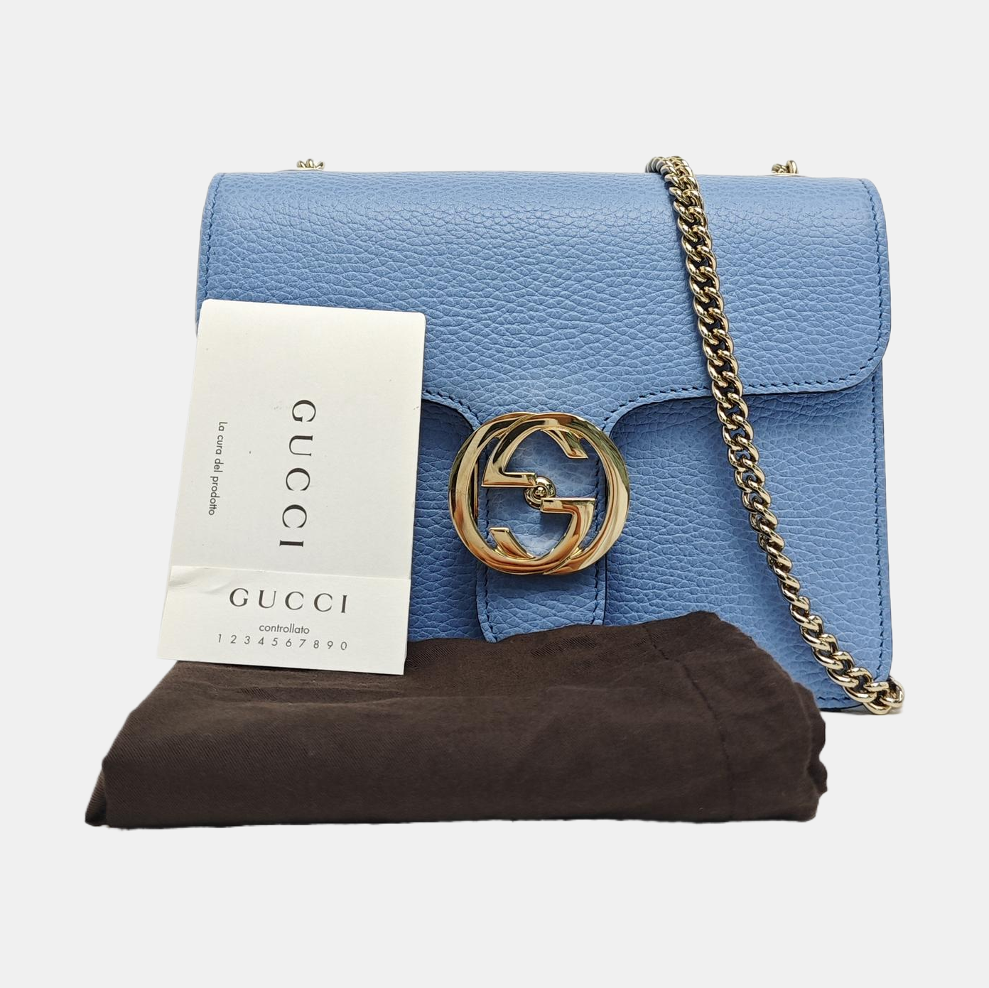 Authenticated pre-owned  Interlocking G Small Calfskin Blue - Shoulder Bag at Looply