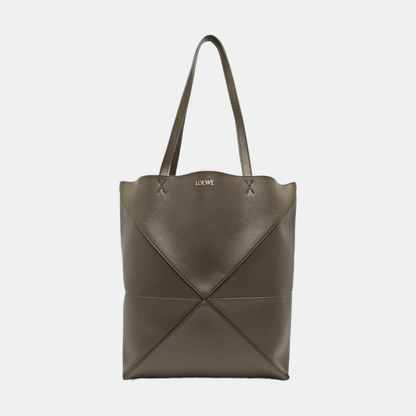 Puzzle Fold Medium Quilted Calfskin Green